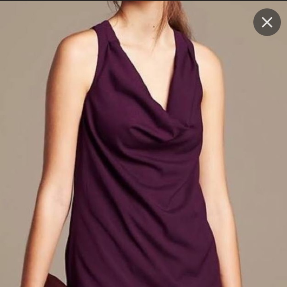 Banana Republic Cowl Neck Racerback Sleeveless Blouse